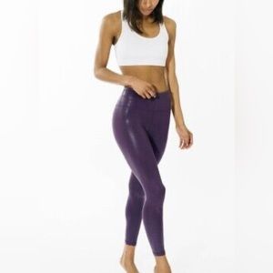 ZYIA Plum Metallic Light n Tight Leggings